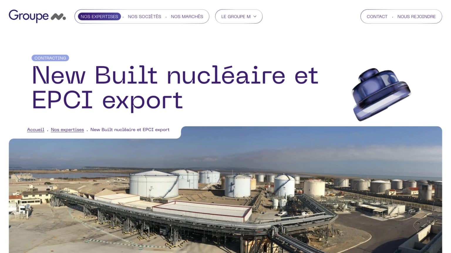 Illustration du projet Refonte du site internet multisite de Groupe M