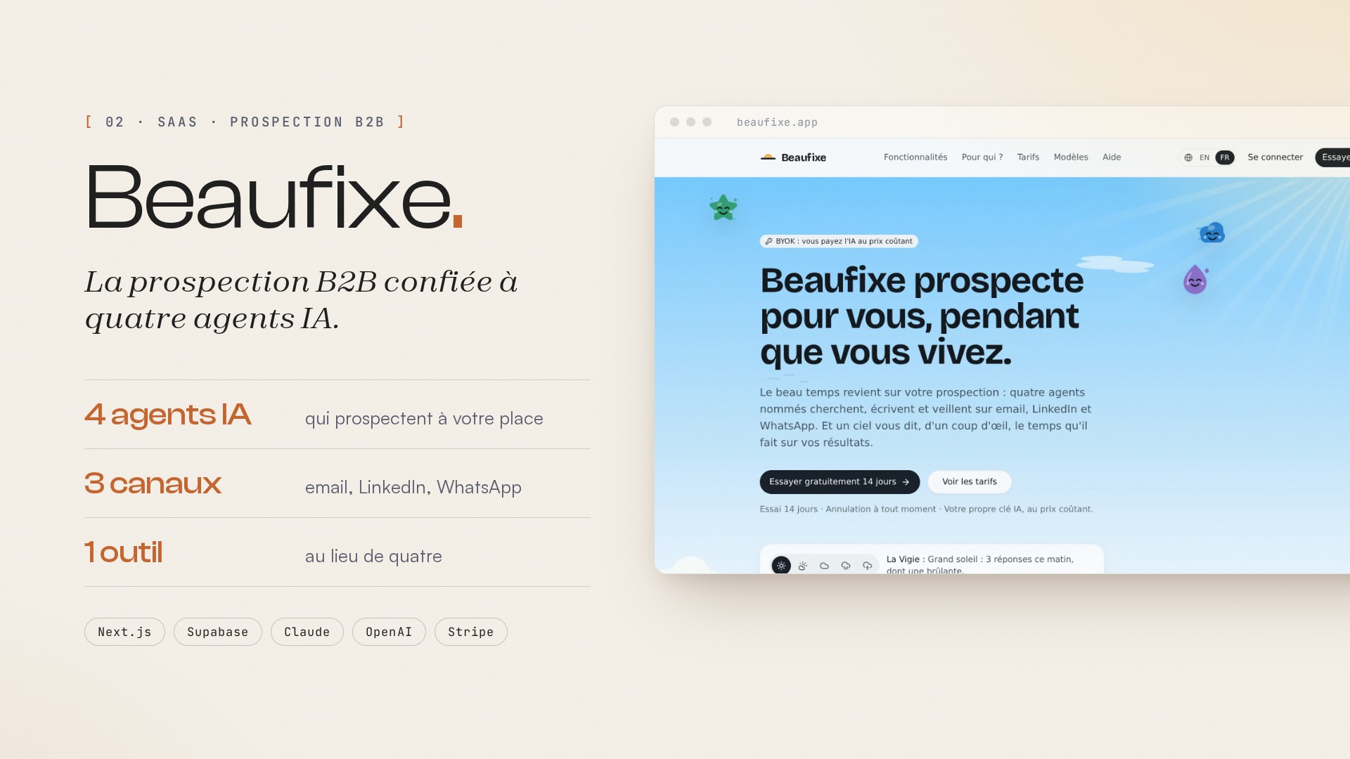 Illustration du projet Logiciel de prospection B2B piloté par quatre agents IA