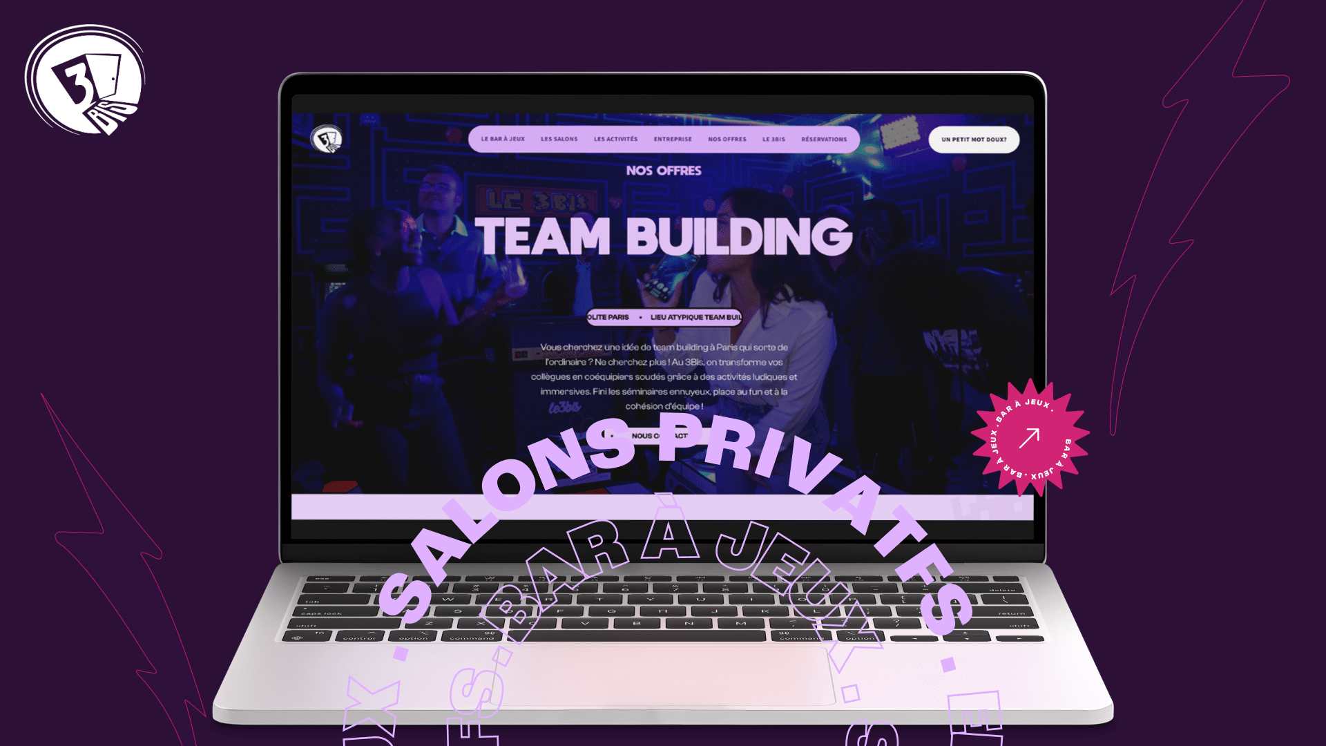 Illustration du projet Création du site web immersif du 3Bis
