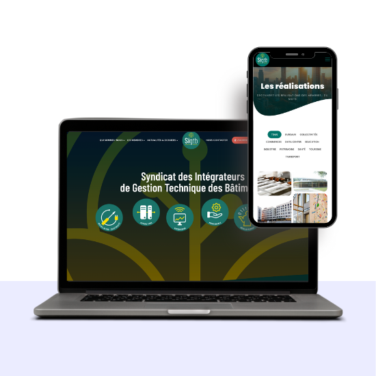 Illustration du projet Site pour le Syndicat des Intégrateurs de Gestion Techniques des Bâtiments
