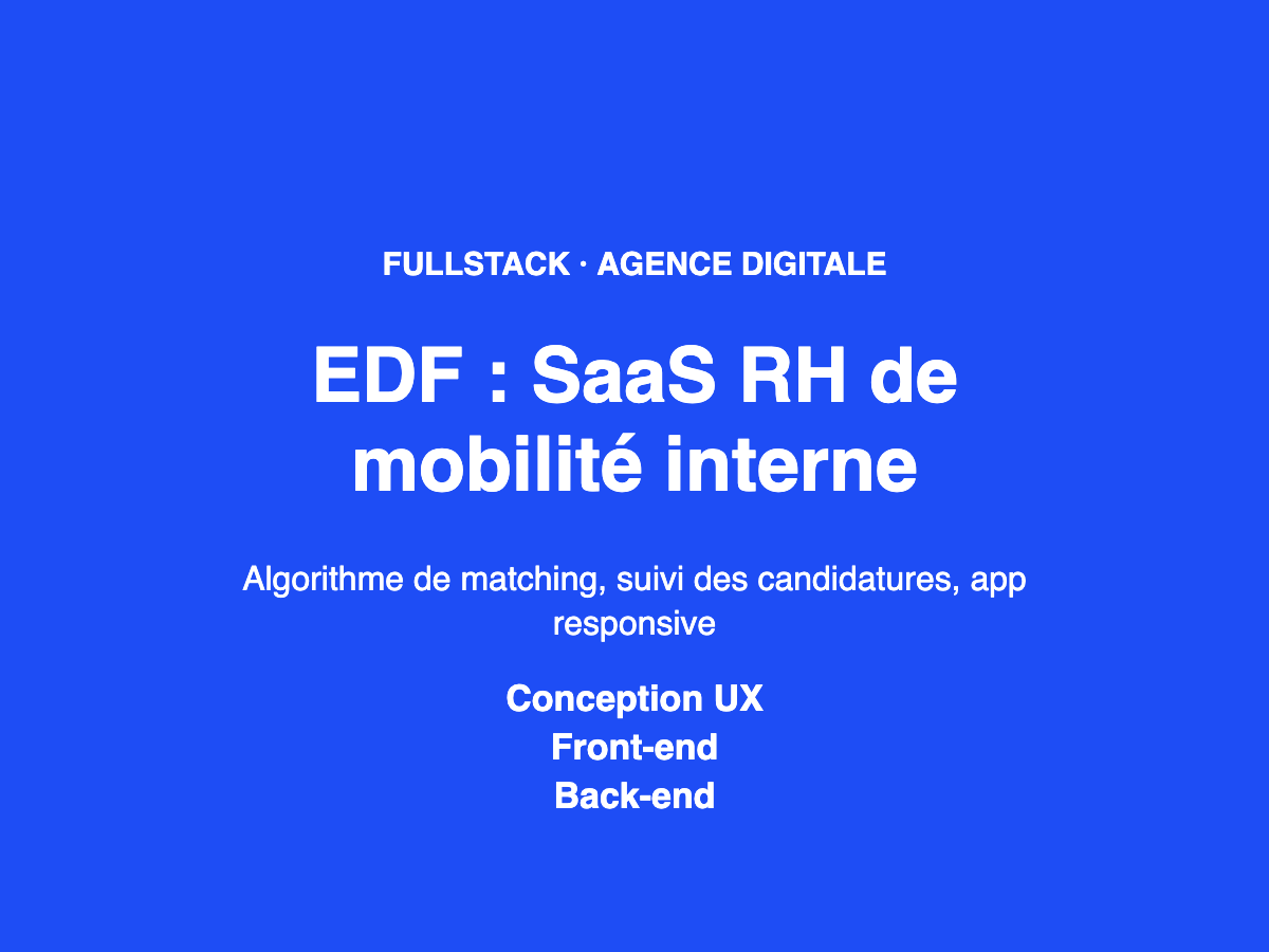 Illustration du projet SaaS RH de mobilité interne avec matching