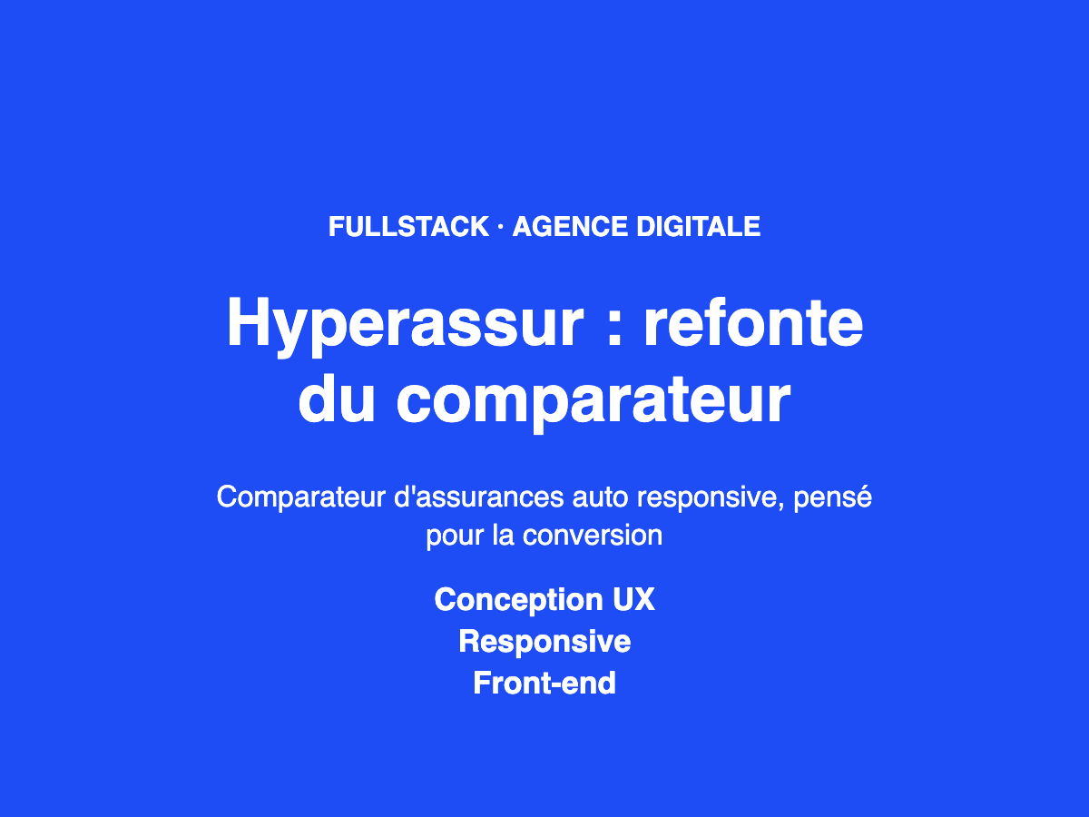 Illustration du projet Refonte du comparateur d'assurances auto