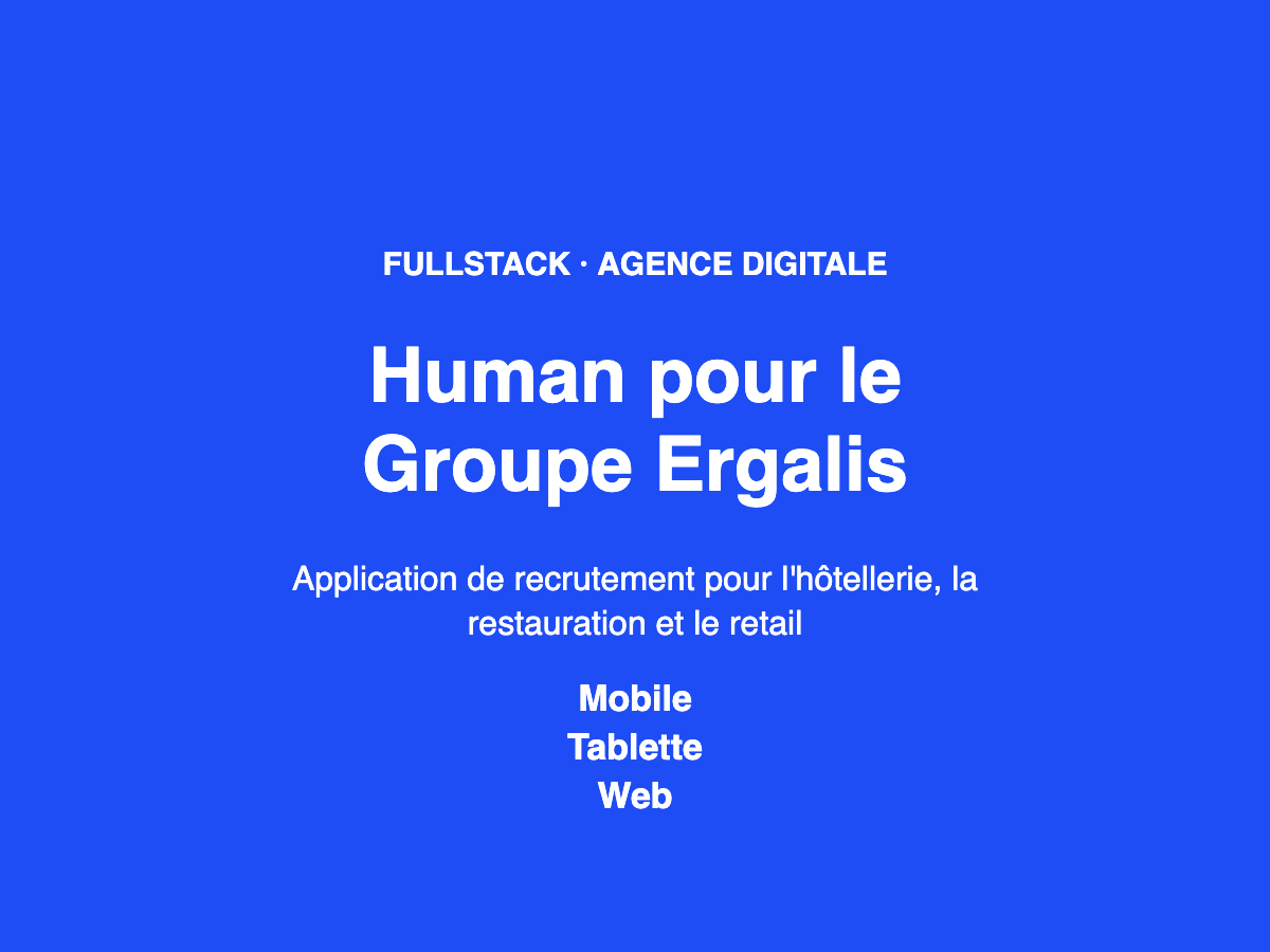 Illustration du projet Human : application de recrutement de personnel temporaire