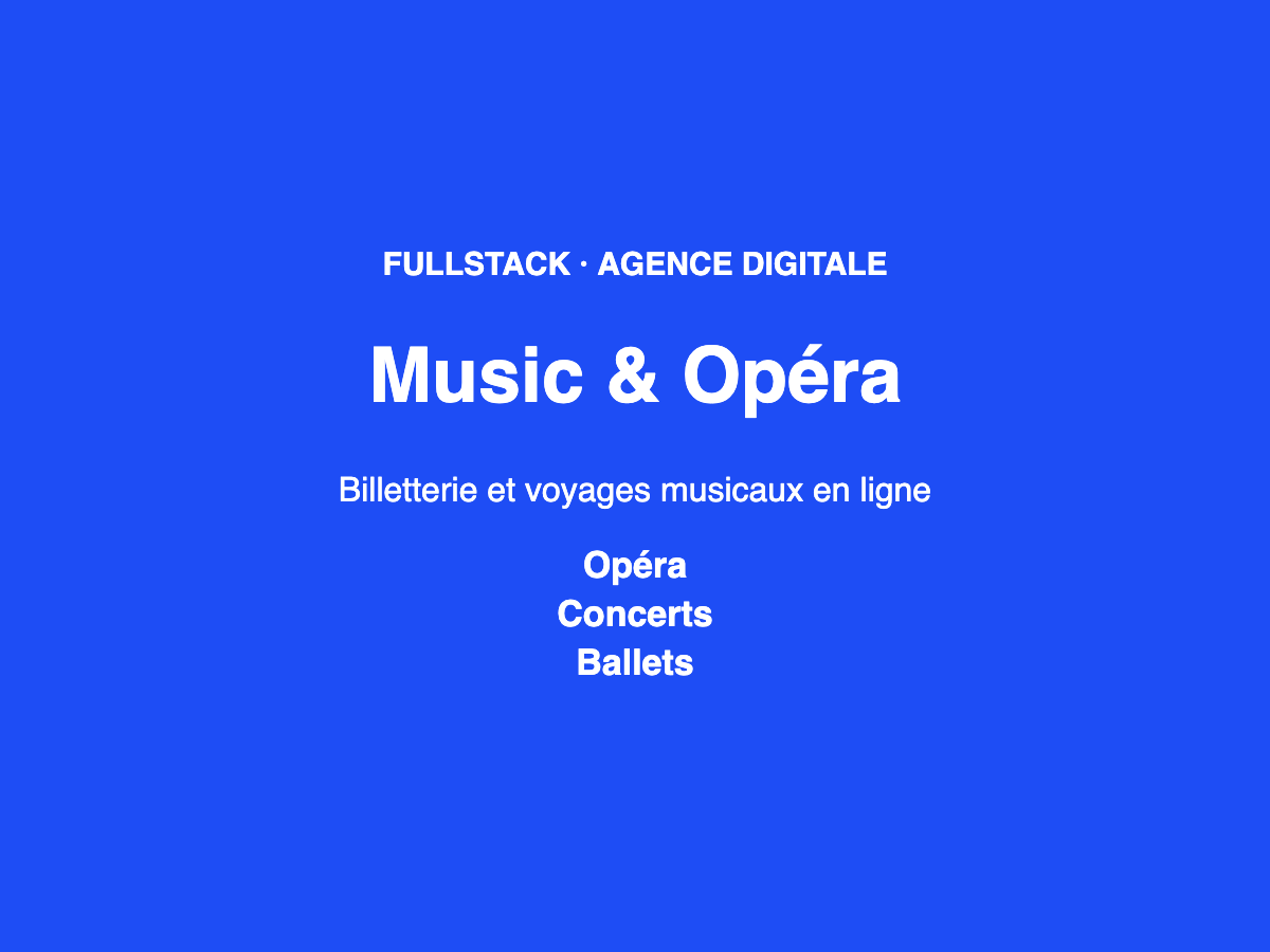Illustration du projet Site e-commerce de billetterie et voyages musicaux