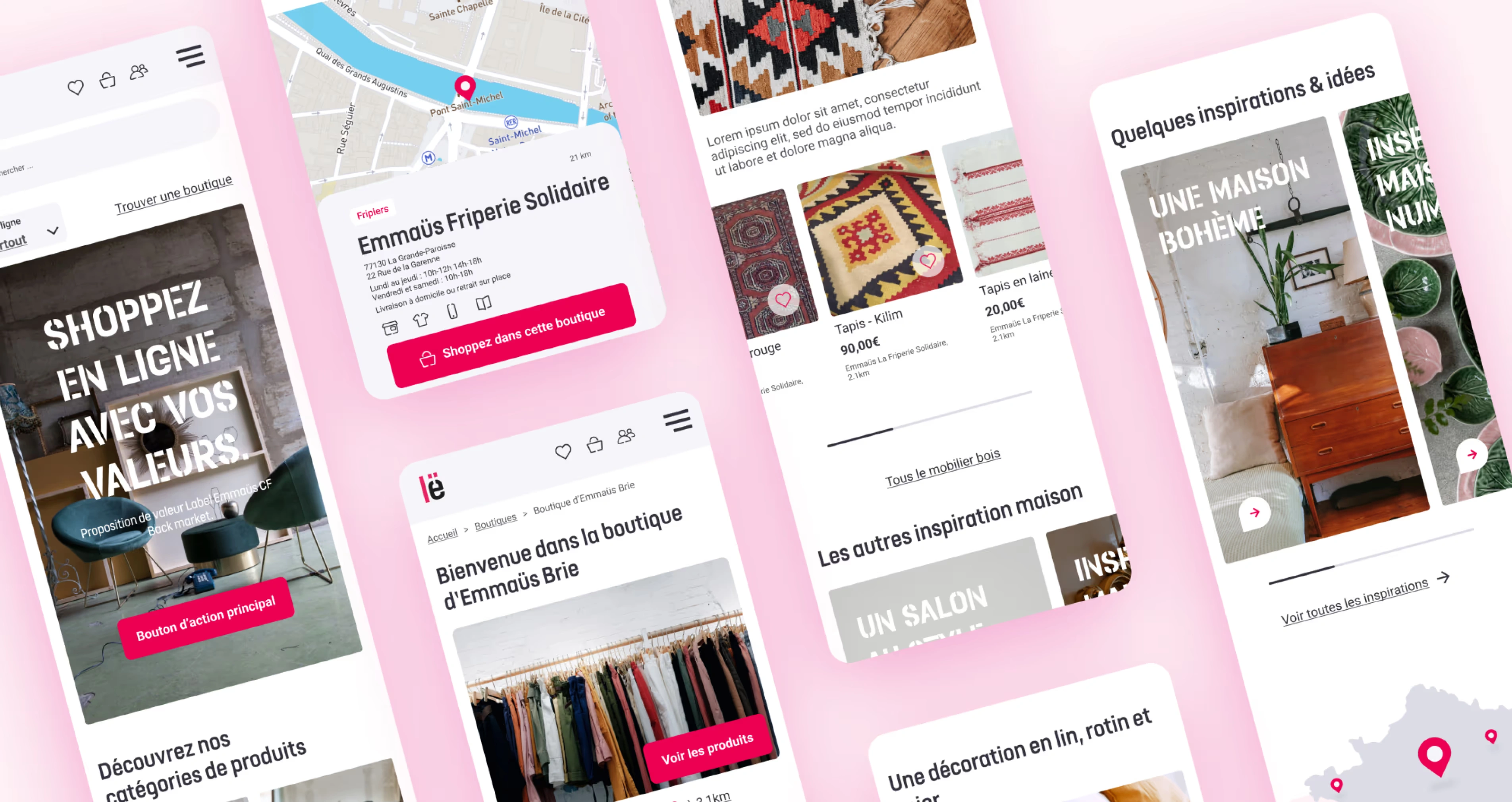 Illustration du projet Label Emmaüs : refonte de la marketplace solidaire, +35 % de conversion