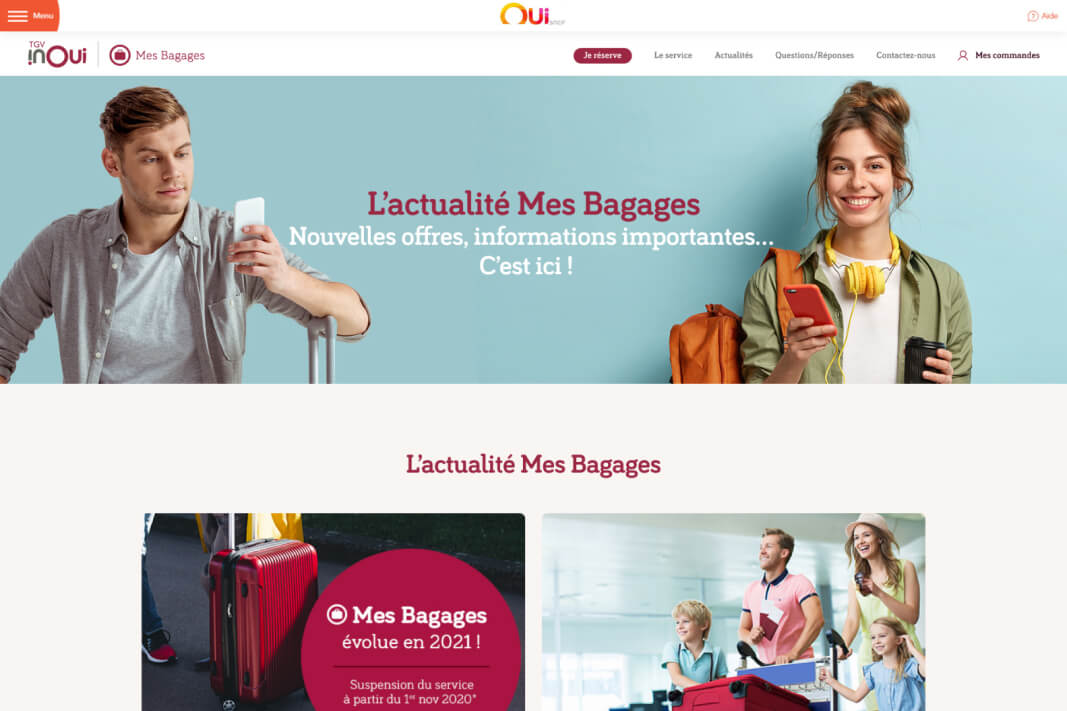 Illustration du projet Refonte du site Mesbagages SNCF