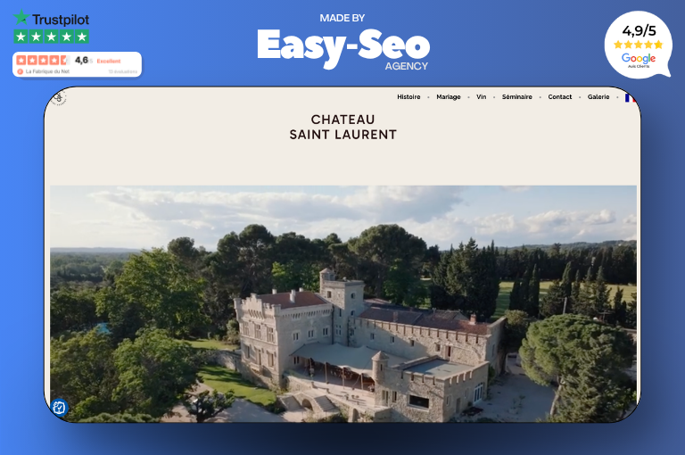 Illustration du projet Conseil stratégique en SEO local et référencement IA pour le Château Saint-Laurent