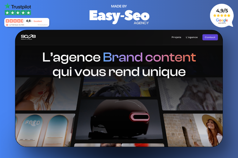 Illustration du projet Optimisation SEO, maillage interne et référencement IA pour SCOB Production