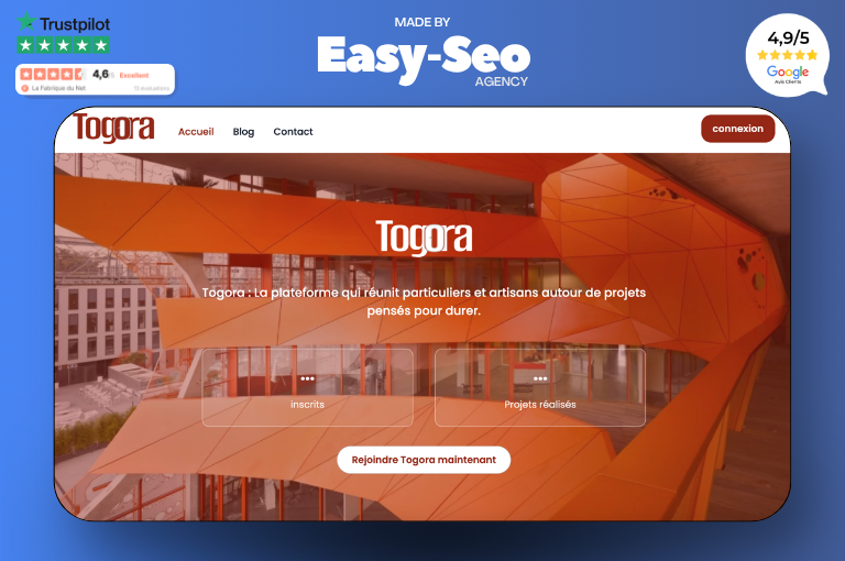 Illustration du projet Structuration SEO complète pour la plateforme Togora