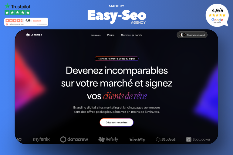 Illustration du projet Consulting SEO pour La Rampe.io, une agence digitale partenaire