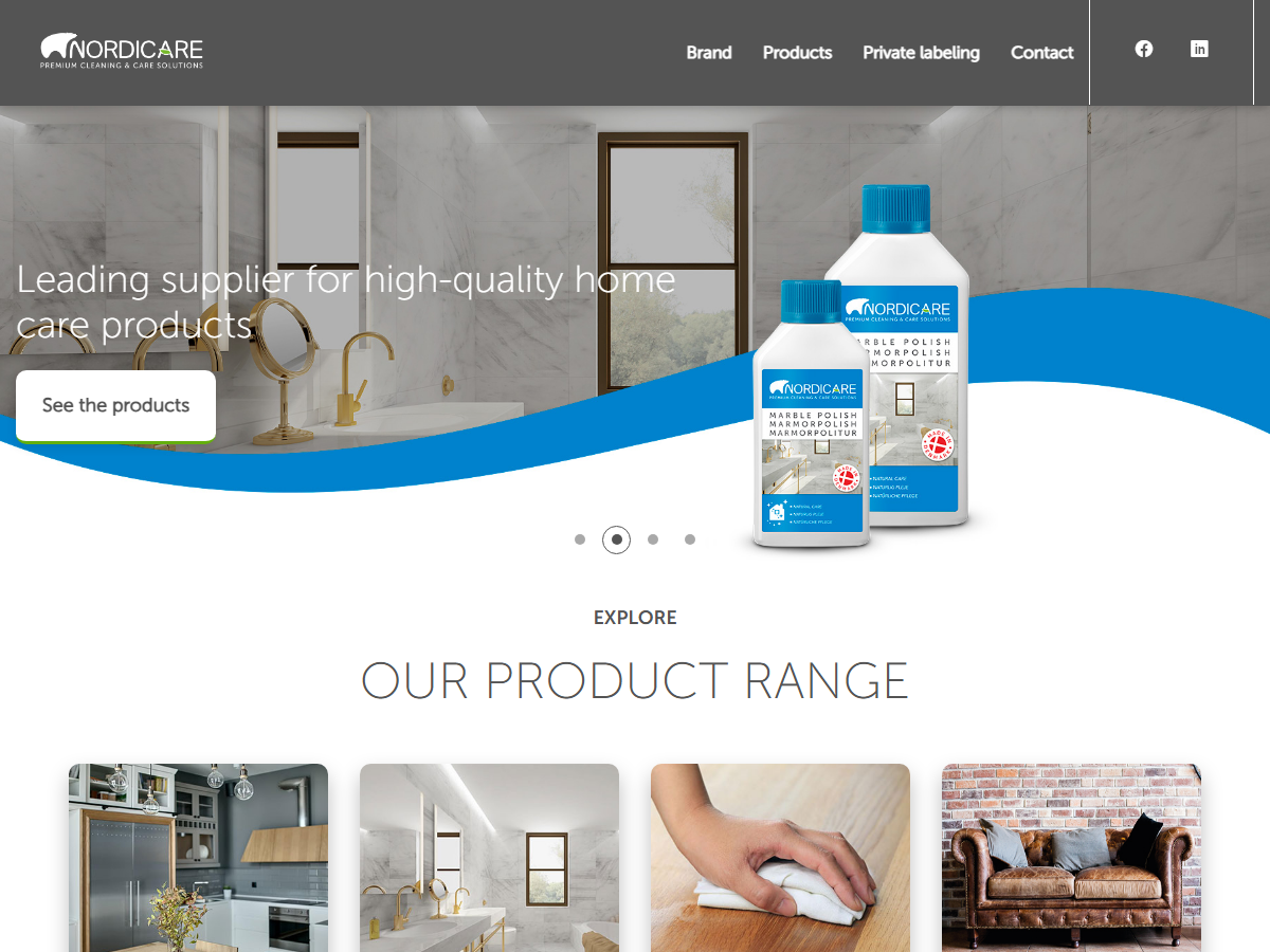 Illustration du projet Nordicare : boutique en ligne WooCommerce et migration de domaine