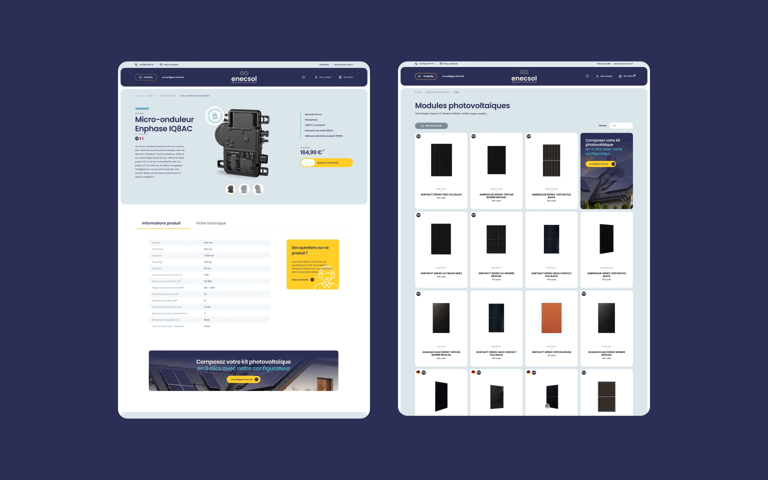 Illustration du projet Refonte du site Enecsol