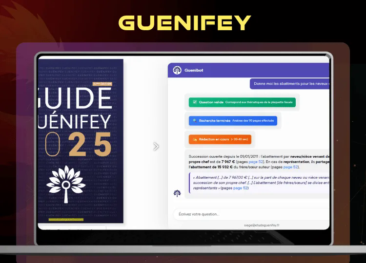 Illustration du projet Guenifey : un assistant fiscal qui cite ses sources