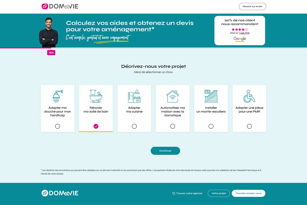 Illustration du projet Refonte du site DoMetVie