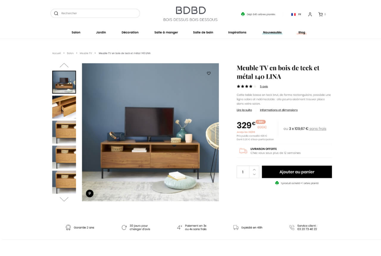 Illustration du projet Refonte du site e-commerce Bois Dessus Bois Dessous