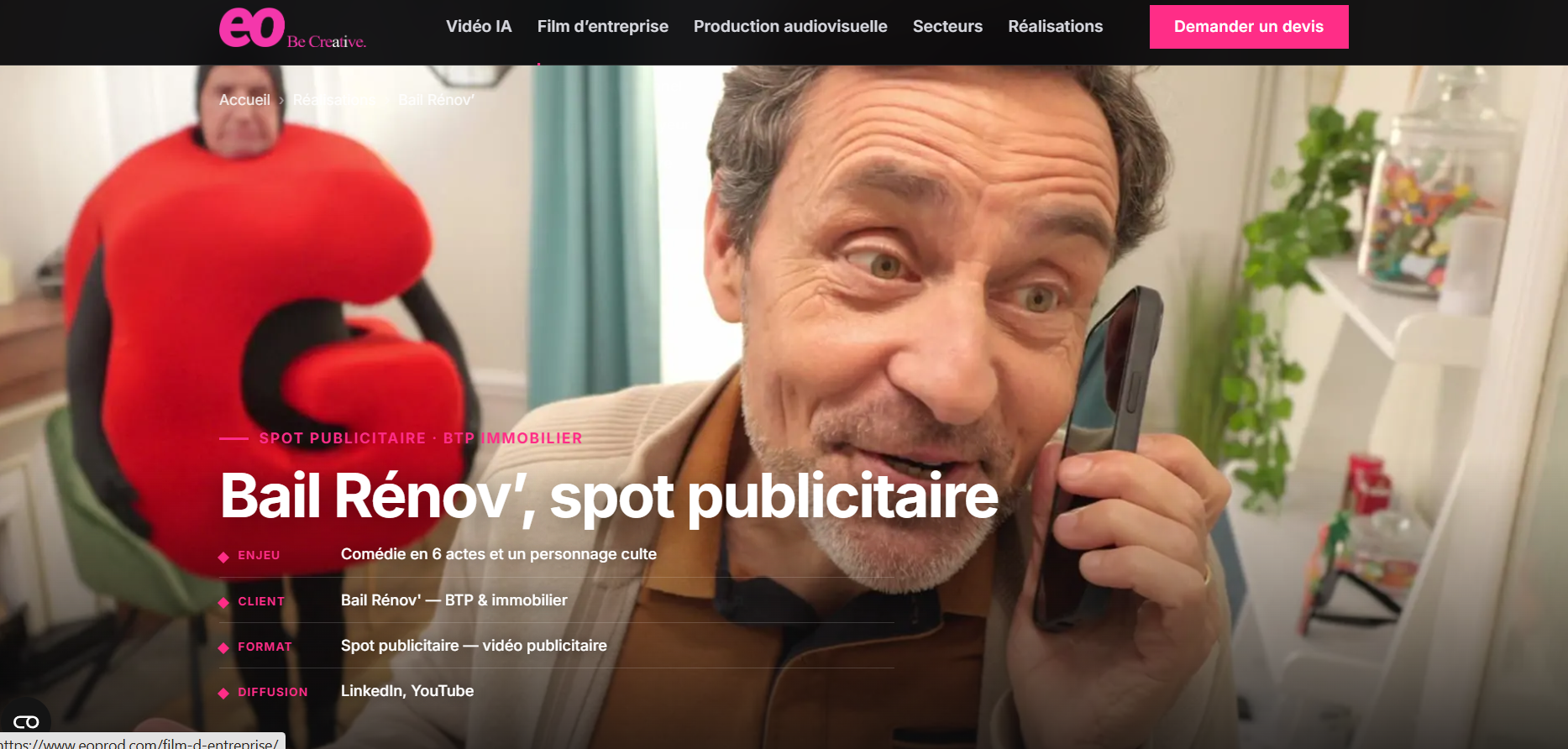 Illustration du projet Bail Rénov’, spot publicitaire