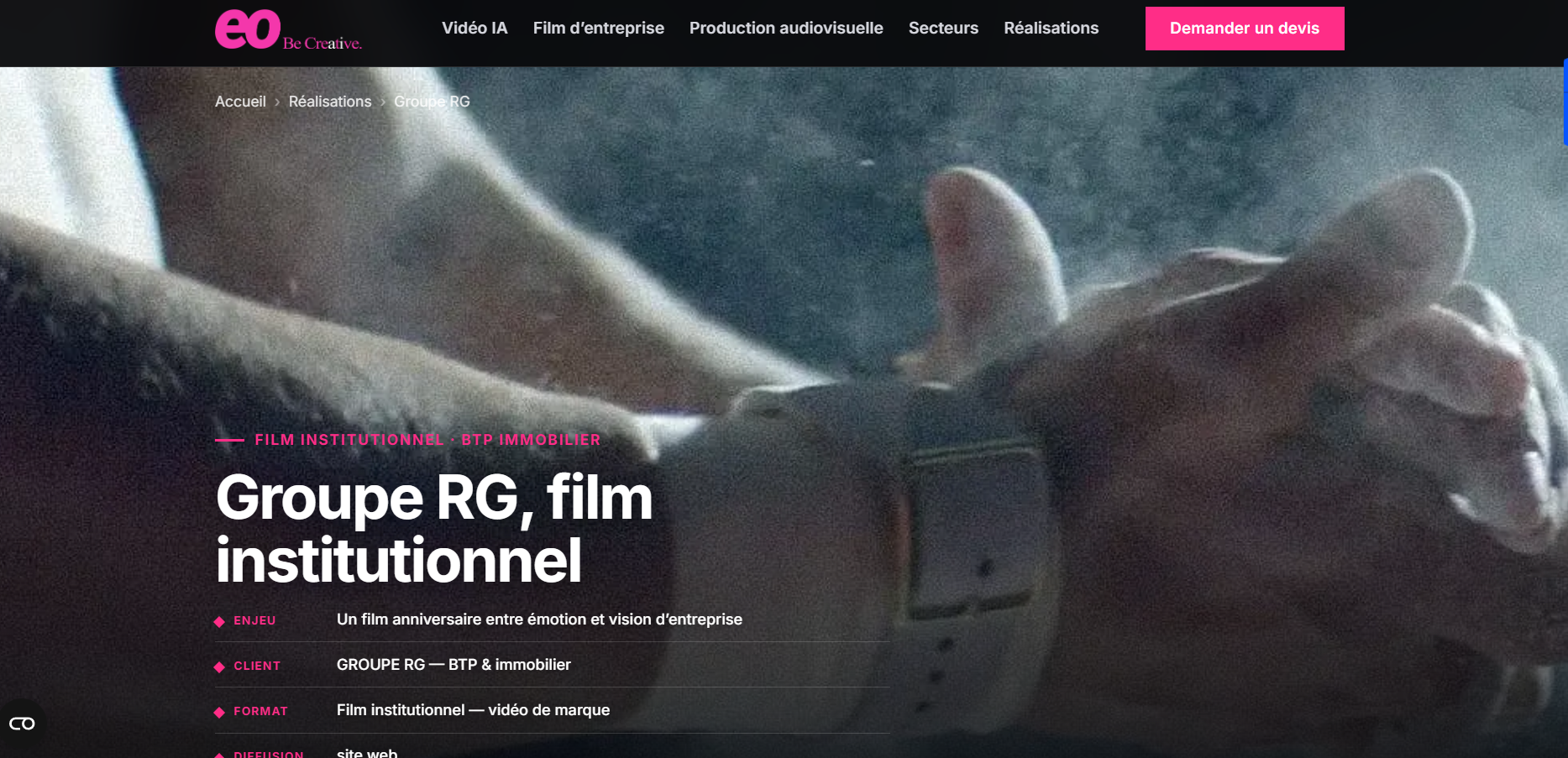 Illustration du projet Film institutionnel anniversaire 35 ans Groupe RG