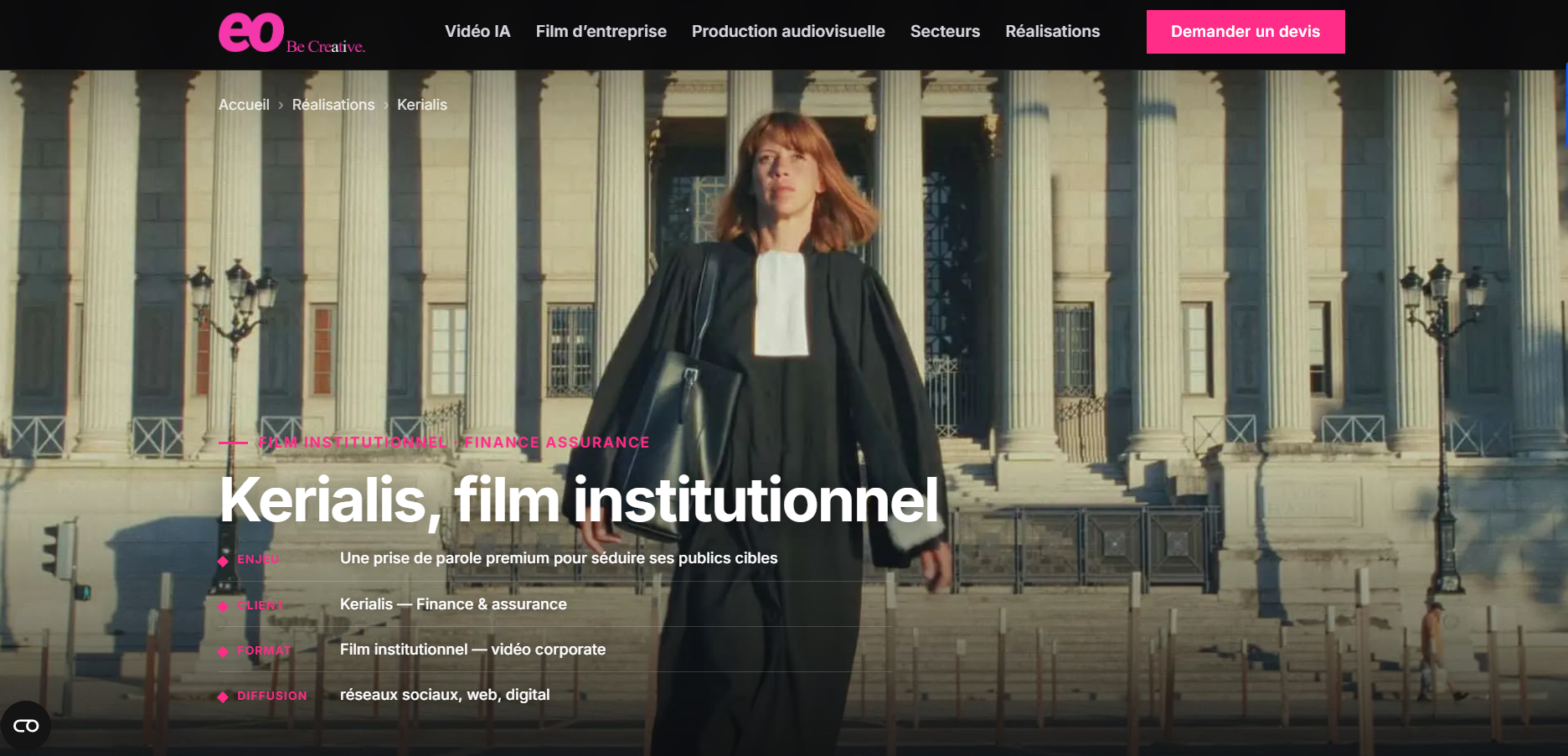 Illustration du projet Kerialis, film institutionnel