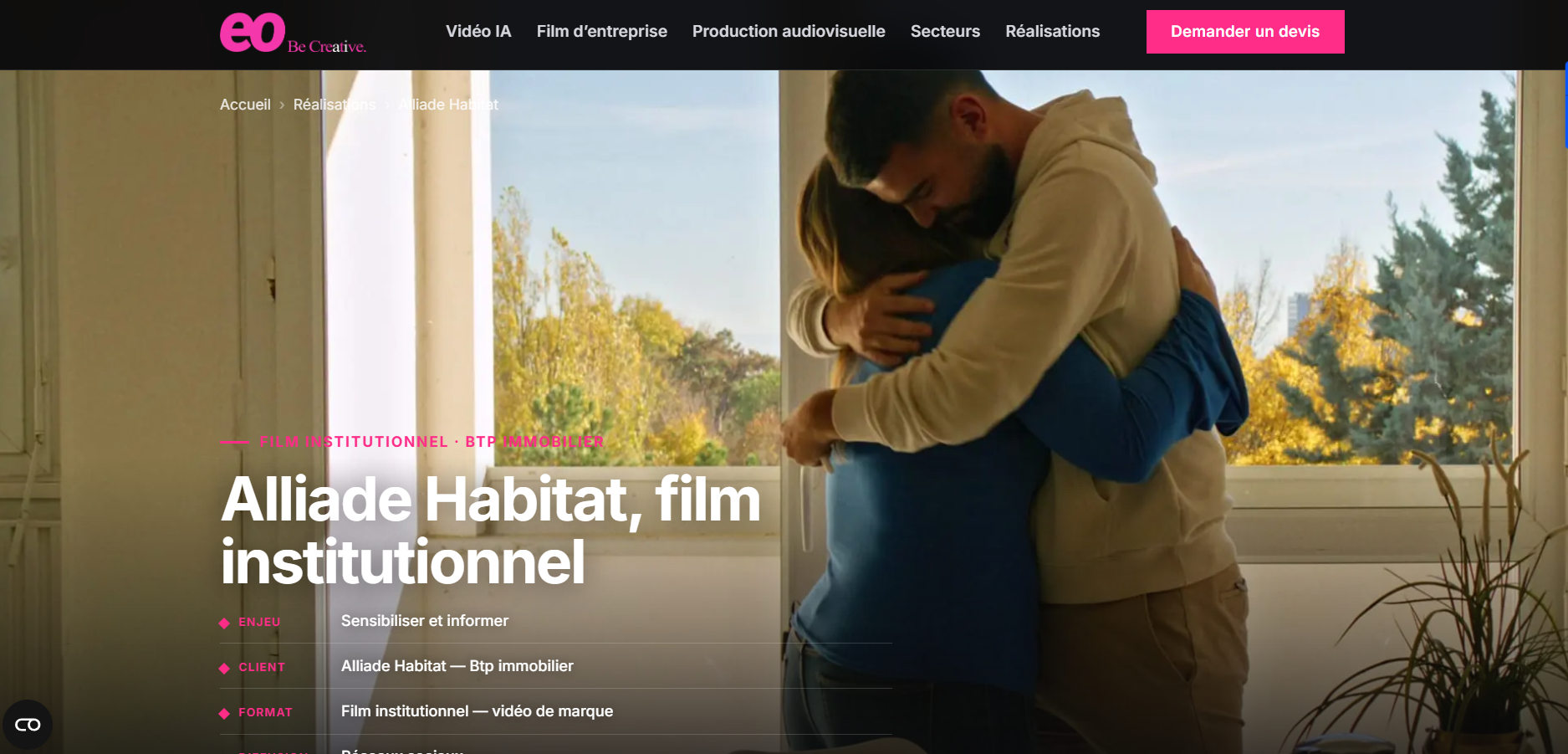 Illustration du projet Alliade Habitat, film institutionnel