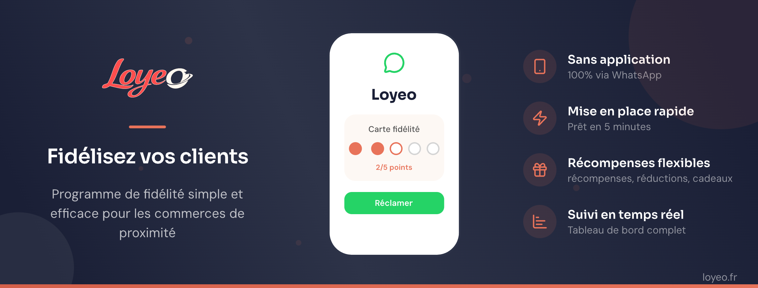 Illustration du projet Loyeo, plateforme SaaS de fidélité client pour commerces indépendants