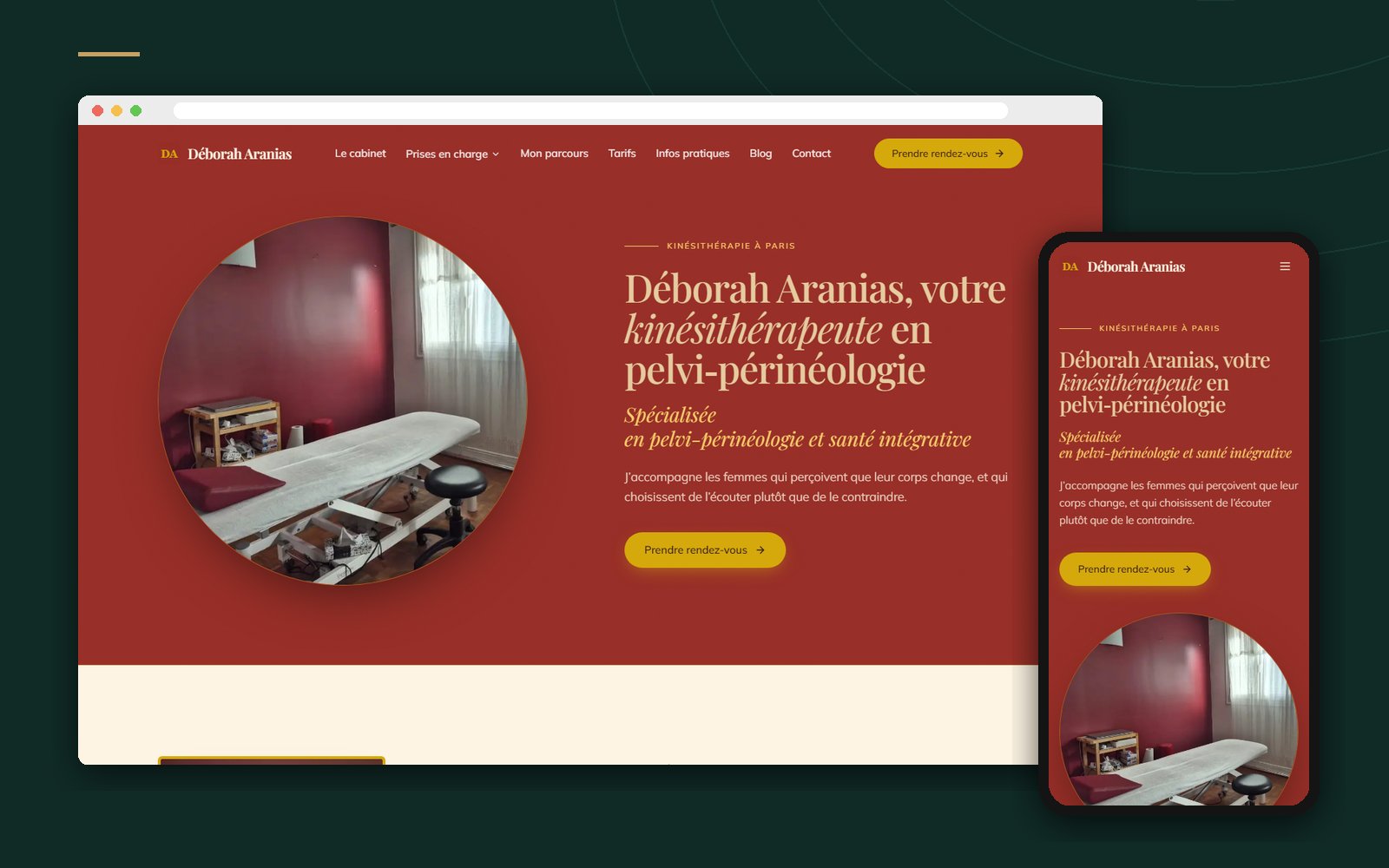 Illustration du projet Site et référencement Google – Cabinet Déborah Aranias