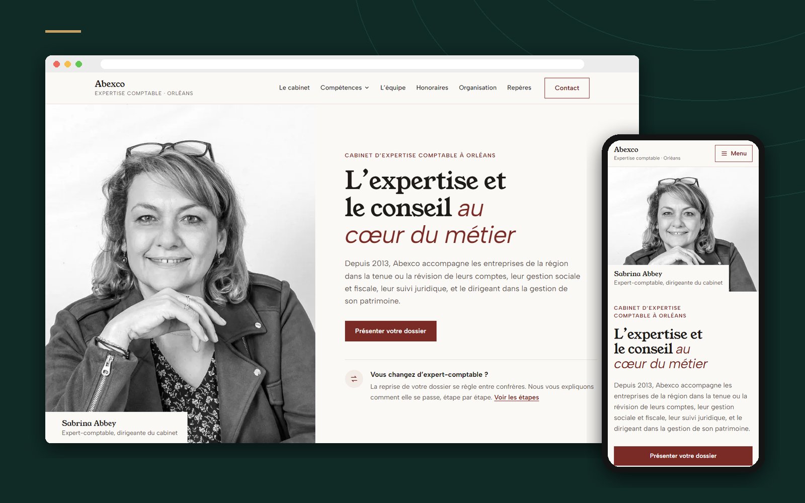 Illustration du projet Site d'un cabinet d'expert-comptable à Orléans – Abexco