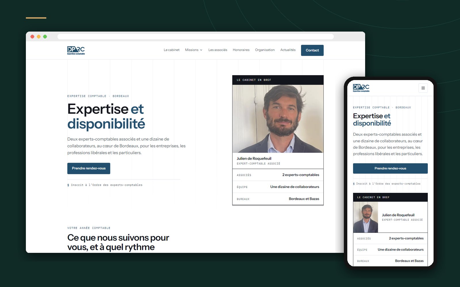Illustration du projet Site d'un cabinet d'expert-comptable à Bordeaux – DPRC