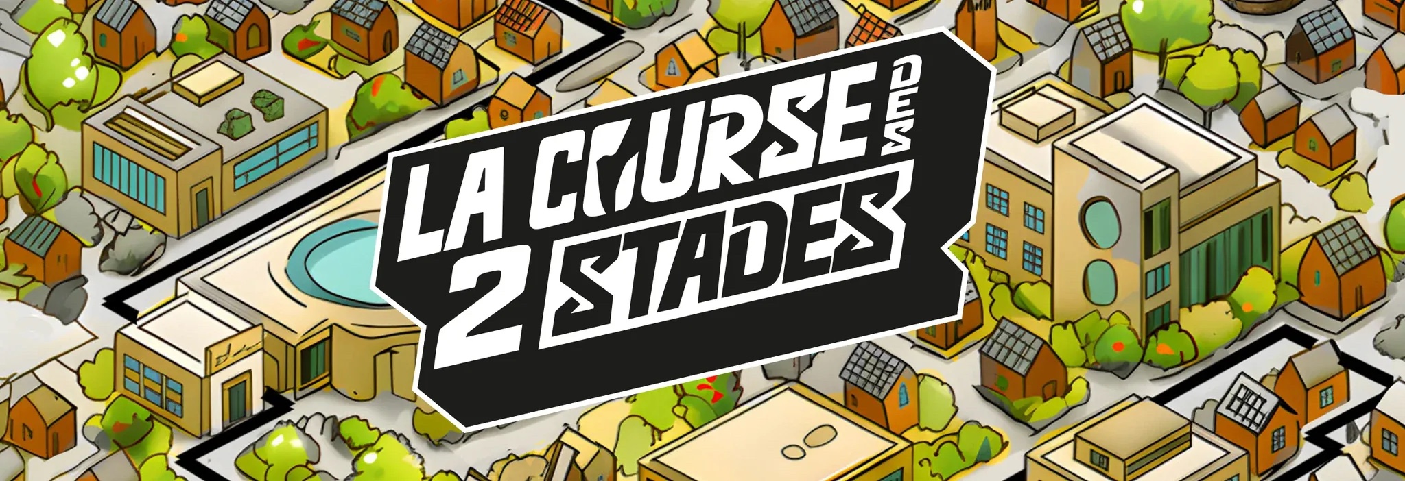 Illustration du projet Identité visuelle d'événement sportif - La Course des 2 Stades
