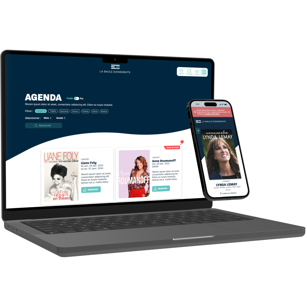 Illustration du projet Refonte du site vitrine | La Baule Événements