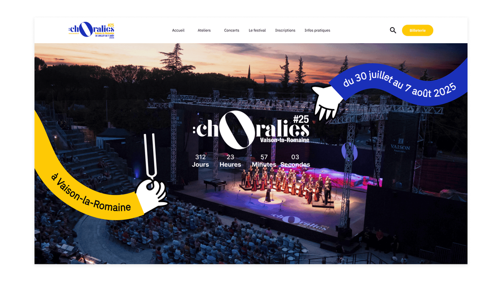 Illustration du projet Site d'un festival international de chant choral