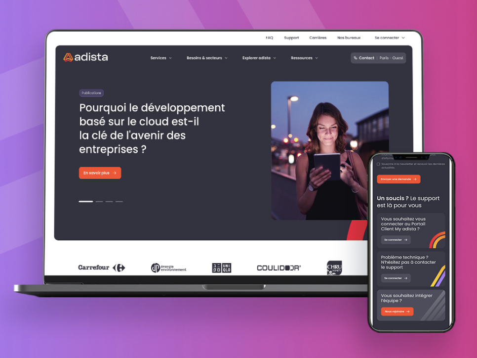 Illustration du projet Refonte et maintenance du site internet adista.fr