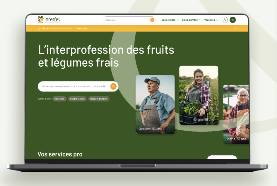 Illustration du projet Refonte et maintenance des sites d'Interfel et de fruits et légumes frais