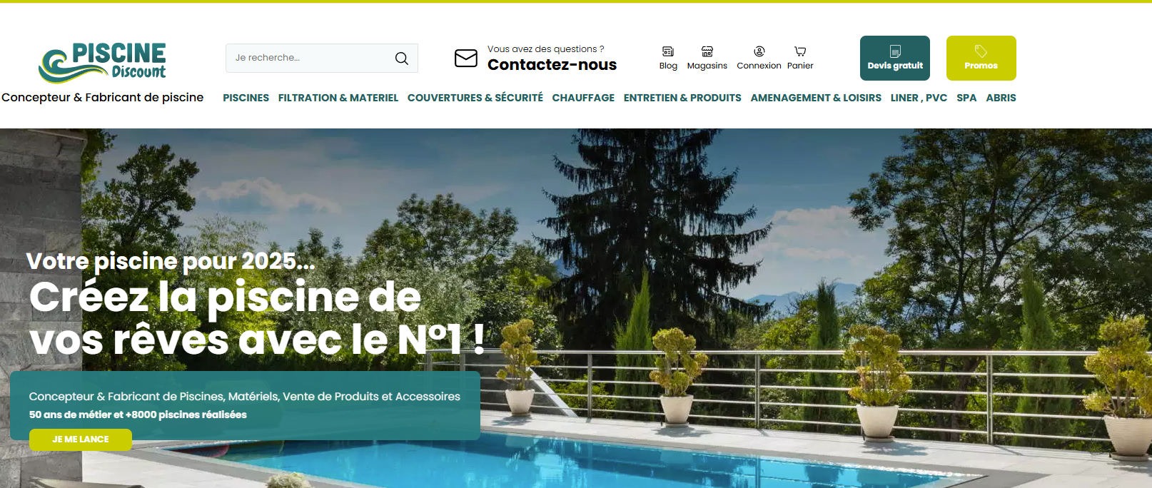 Illustration du projet Piscine DISCOUNT : Migration de site et SEO