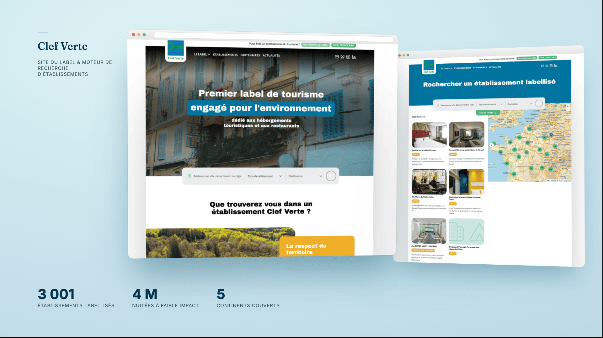 Illustration du projet Site web du label Clef Verte
