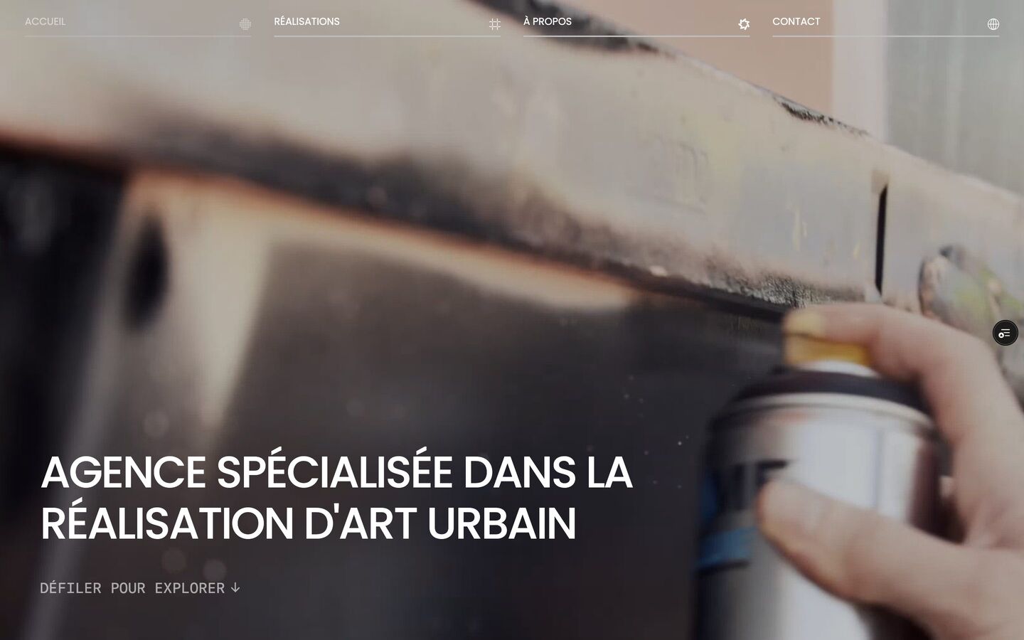 Illustration du projet Aura Agence : plateforme d'une agence de street art