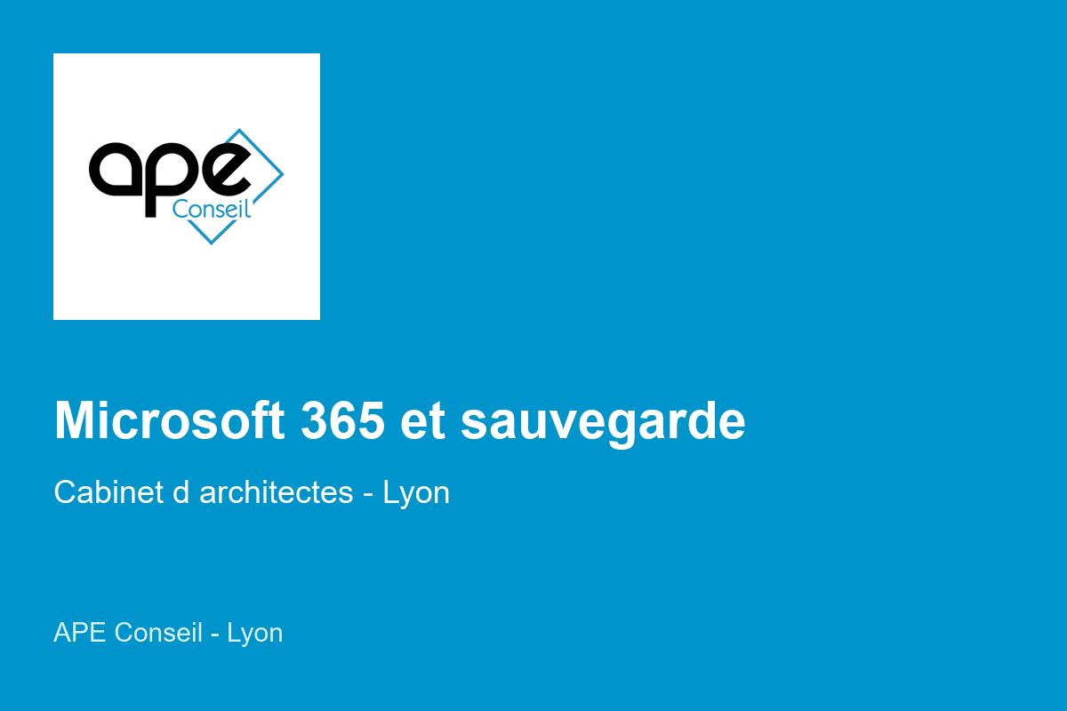Illustration du projet Migration Microsoft 365 et sauvegarde des projets d'un cabinet d'architectes à Lyon