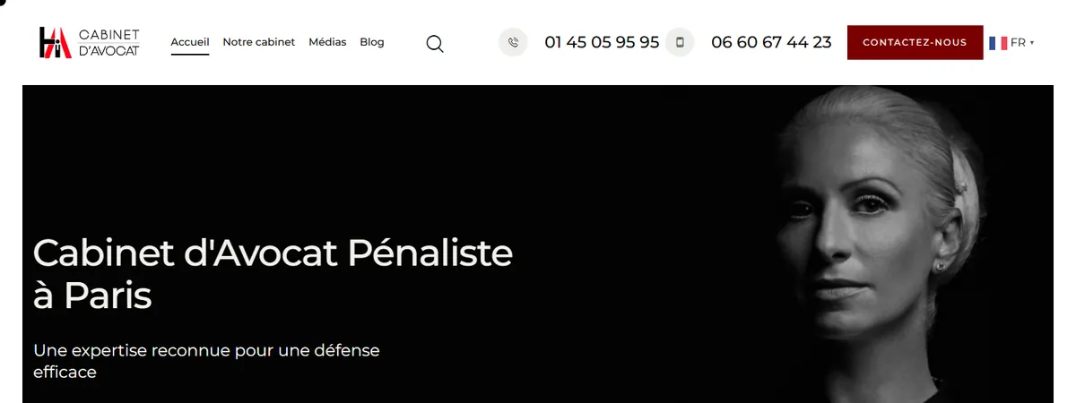 Illustration du projet Legadroit : le site internet d’un cabinet d’avocats parisien