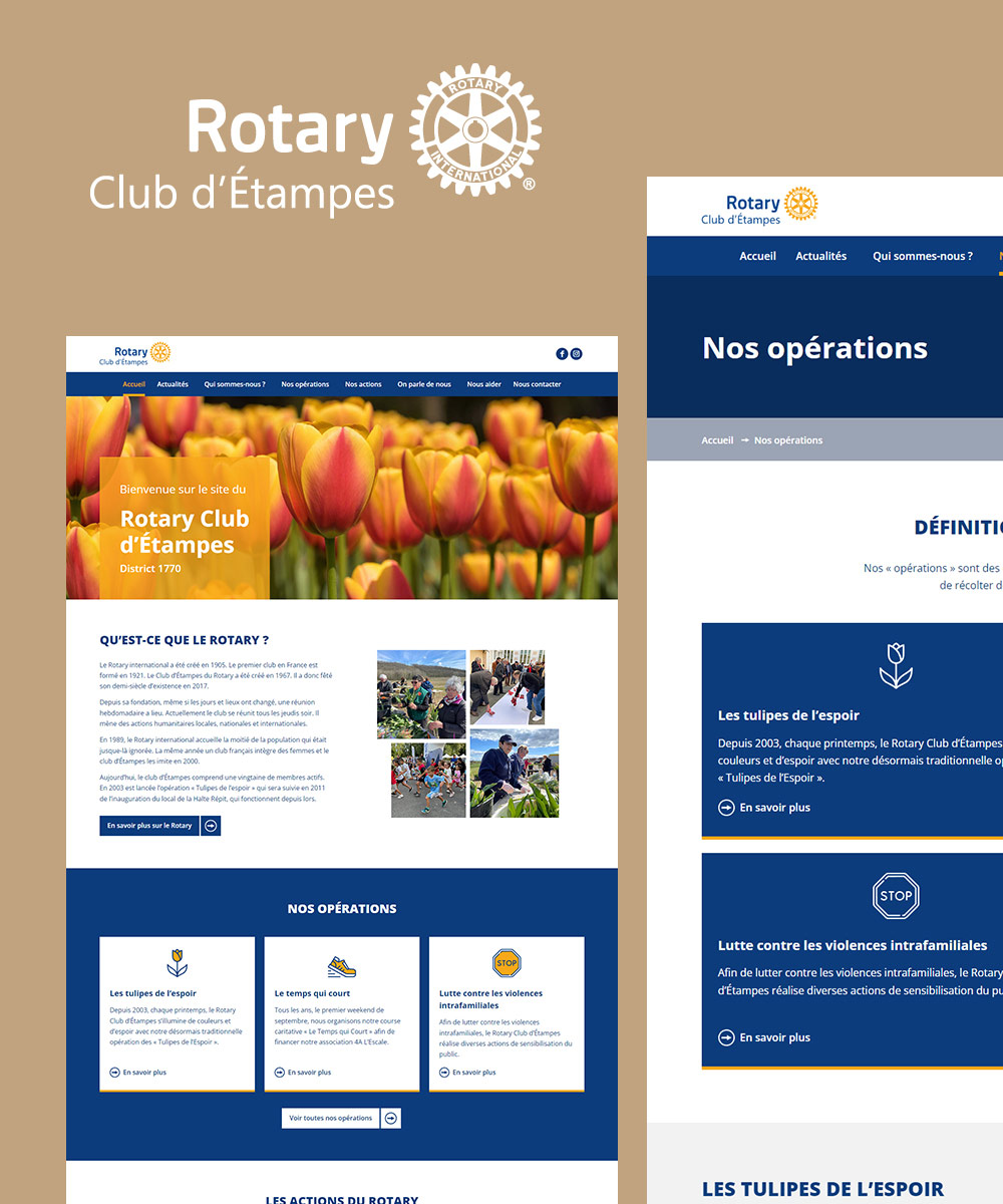 Illustration du projet Création du site du Rotary Club d’Étampes