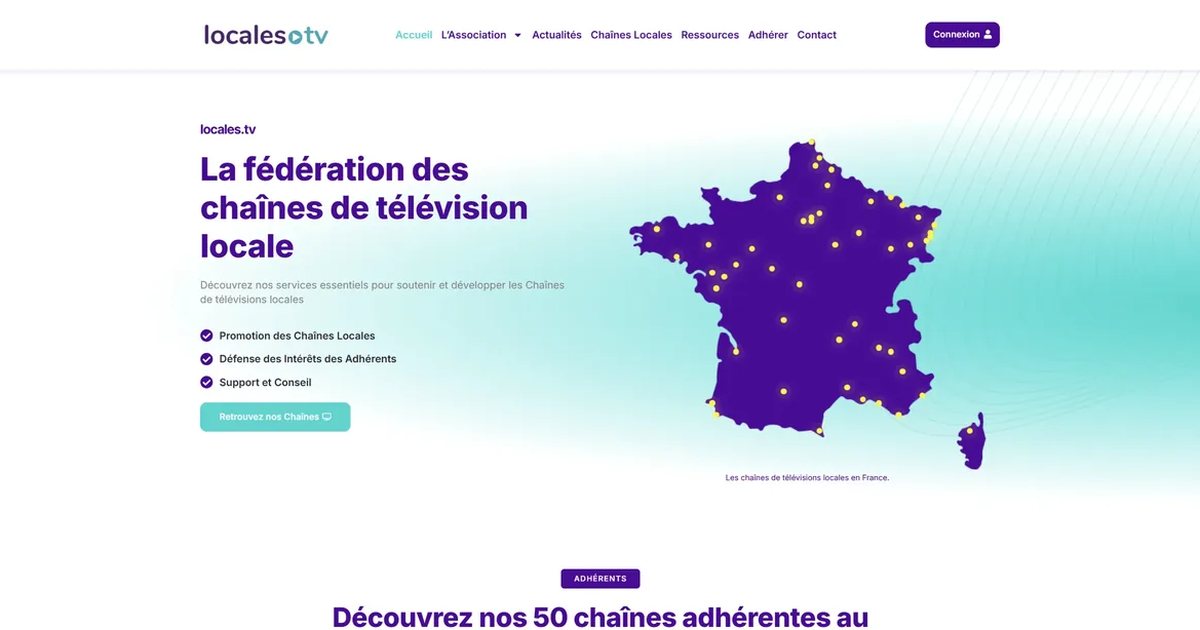 Illustration du projet locales.tv — refonte du site de la fédération