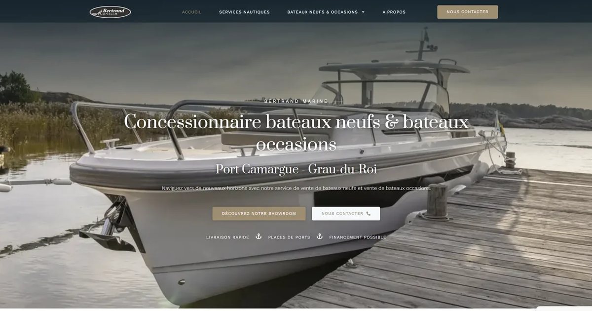 Illustration du projet Bertrand Marine — refonte du site et catalogue nautique