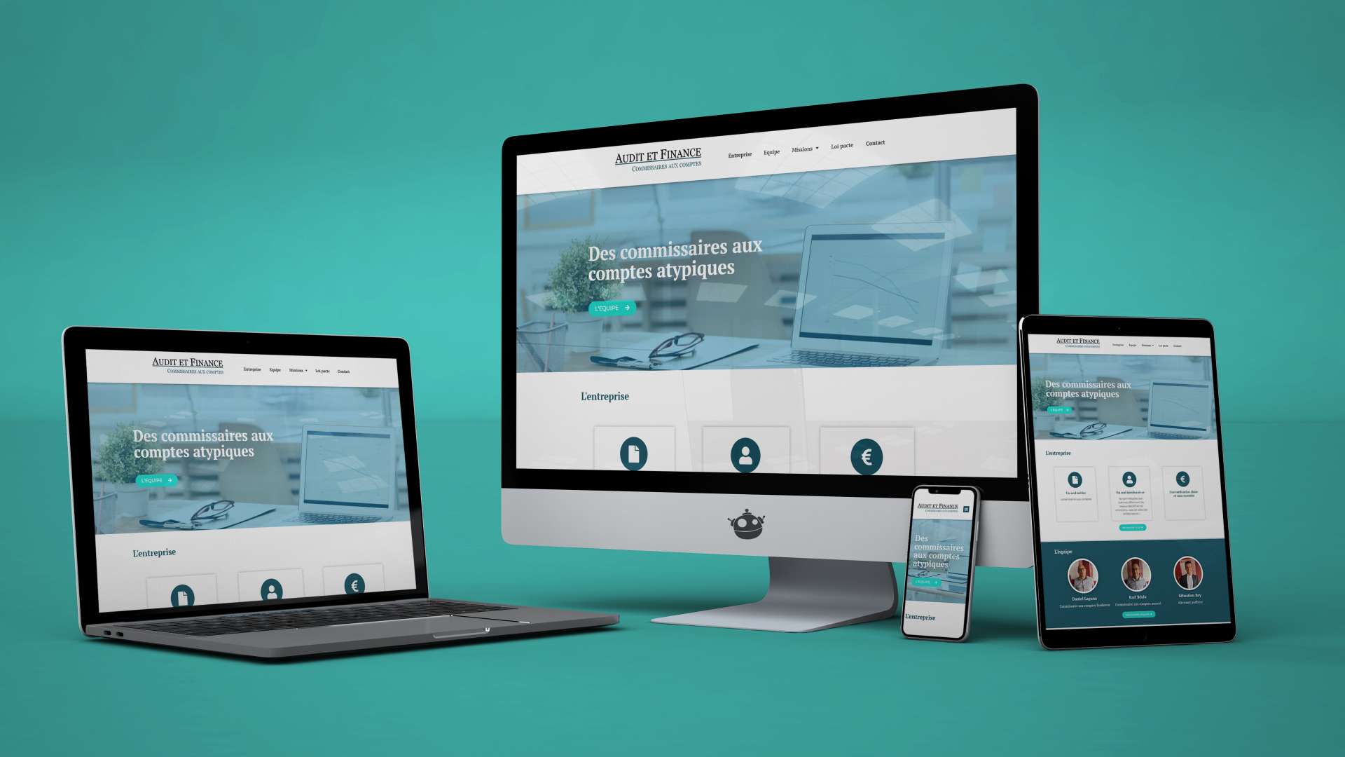 Illustration du projet Création du site vitrine d’un commissaire aux comptes