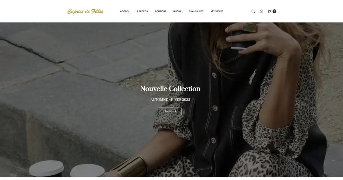 Illustration du projet Caprice de Filles — refonte de boutique WooCommerce