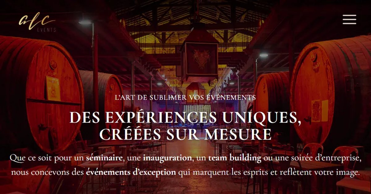 Illustration du projet ALC Events — création du site WordPress