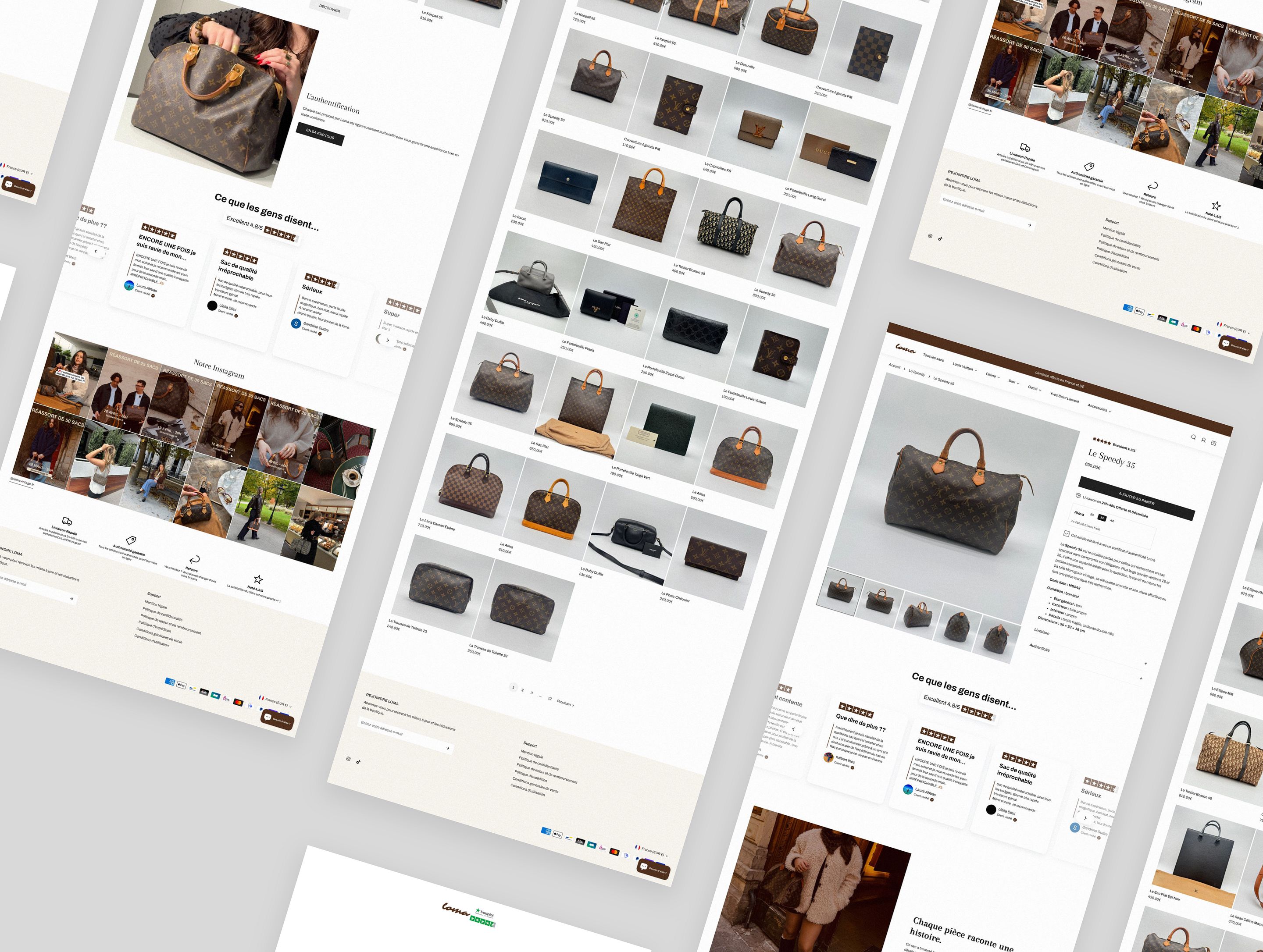 Illustration du projet Site e-commerce pour des sacs de luxe de seconde main