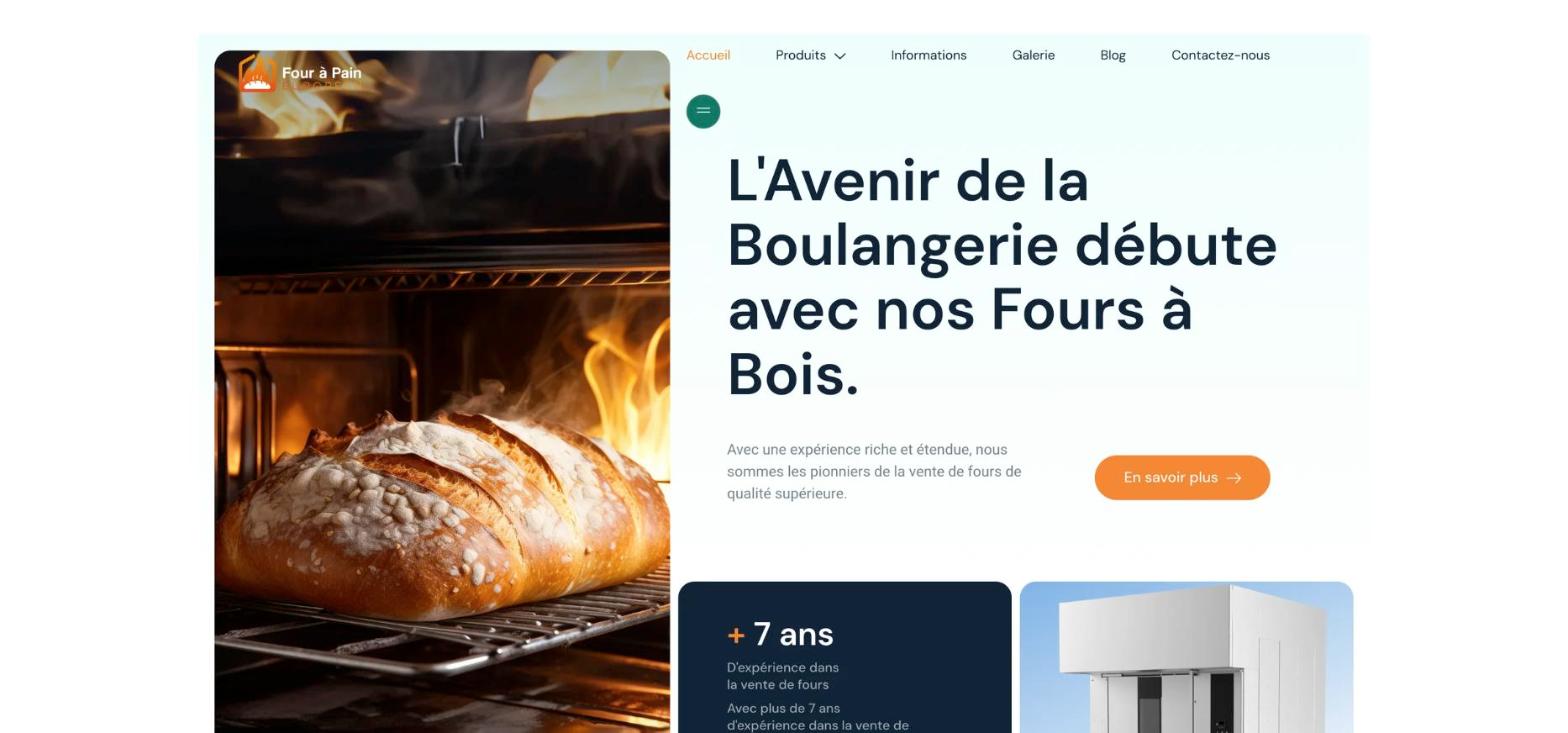 Illustration du projet Création du site vitrine de Four à Pain Européen, spécialiste des fours de boulangerie professionnels