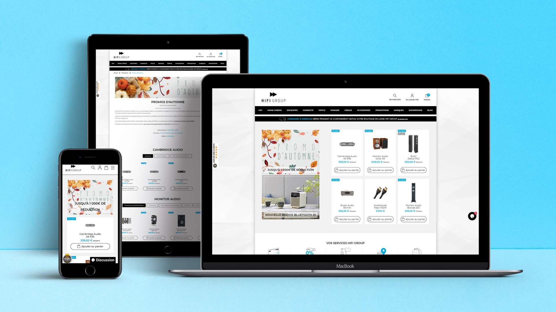 Illustration du projet Création d’une boutique e-commerce Prestashop pour Hifi Group à Thonon-les-Bains