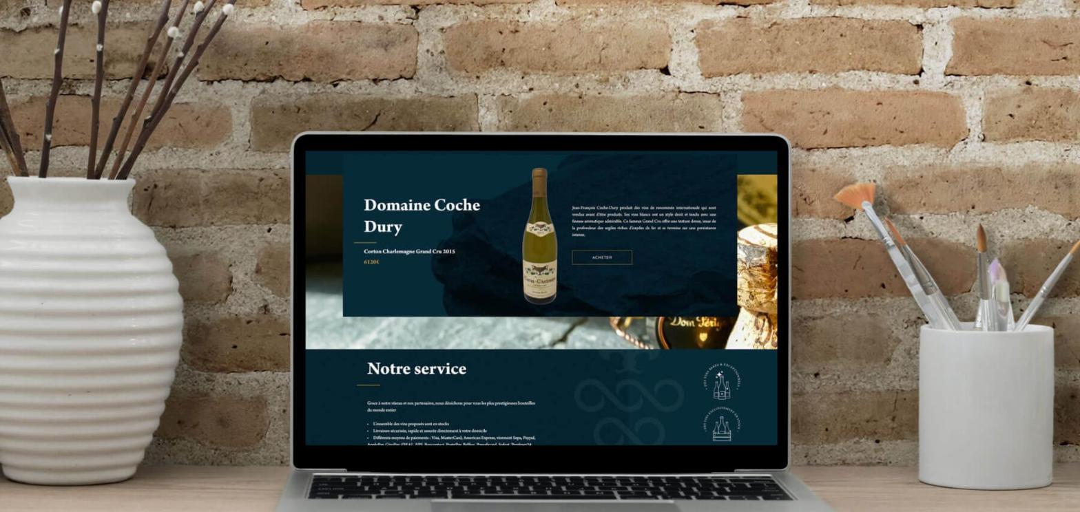 Illustration du projet Boutique internationale de vins et champagnes rares pour Wvine