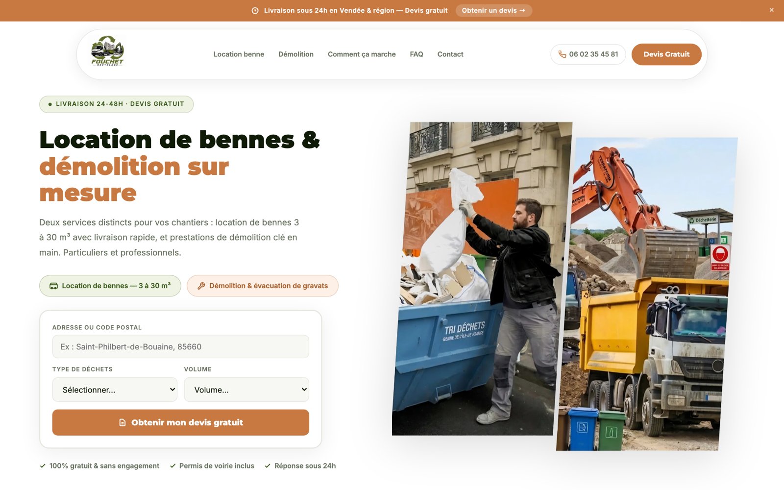 Illustration du projet Ets Fouchet : de 300 à 1 044 affichages Google par mois, sans un euro de pub