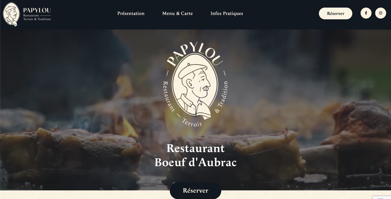 Illustration du projet Refonte du site web Papylou Restaurant
