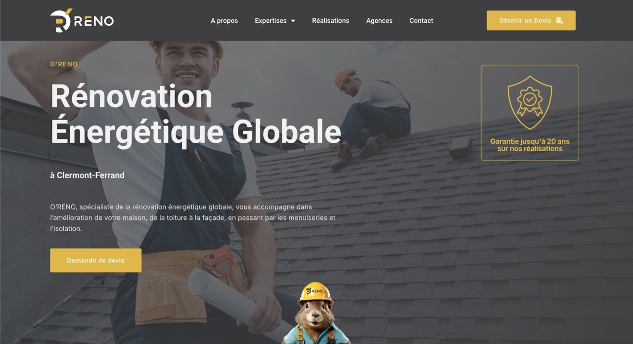 Illustration du projet Création de site web entreprise de rénovation énergétique
